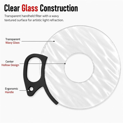 100mm Handheld Ripple Filter for Artistic Image Making- Portable Glass Filter for Artistic Effects Stunning Visuals 2