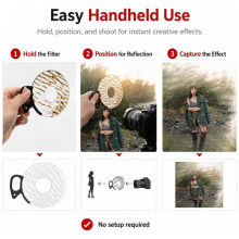 100 mm Handgolffilter voor Artistieke Beeldvorming - Draagbaar Glazen Filter voor Artistieke Effecten en Verbluffende Beelden