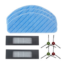 T9 AIVI+ Power Interieur Vervangingsonderdelen voor voor Deebot T9 MAX T9 AIVI HEPA-Filter Zijborsteldoek 9-Delige Set