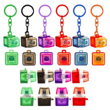 6 Stuks Stress Sleutelhangers, Creatieve Kliktoetsen, Fidget Speelgoed, Mechanisch Toetsenbord, Stressverlichtend Speelgoed, Willekeurige Kleur