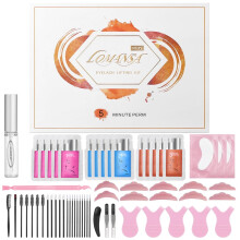 LOMANSA Kit de rehaussement professionnel 2-en-1 pour cils et sourcils, tenue 6-8 semaines