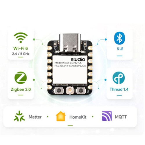 XIAO-ESP32-C5 Development Board Dual-Band WiFi 6  5 for  RISC-V MCU 1
