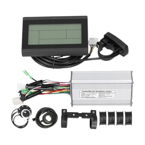 36/48V Electric Bicycle Controller 22A Brushless Motor Controller LCD3 LCD Display Intelligent Control 9 Tubes PAS