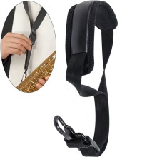 Sangle de Cou pour Saxophone, Longueur Réglable, Souple, Respirante et Rembourrée, pour Saxophone Alto et Ténor