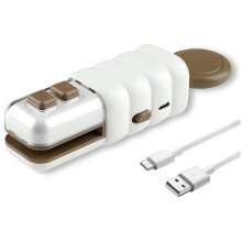 Sigillatrice Portatile per Sacchetti con Calore Regolabile e Magnete, Ideale per Sacchetti Alimentari, Snack e Viaggi.