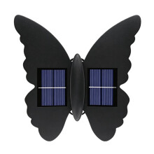 Appliques Murales Solaires Papillon pour Extérieur, Éclairage de Clôture Solaire, 2 Modes Lumière Blanche et Lumière Chaude, Décoration Papillon