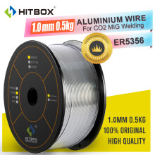 HITBOX Fil de soudage MIG ER5356, bobine de 0,5 kg, diamètre 1,0 mm, pour alliages aluminium-magnésium