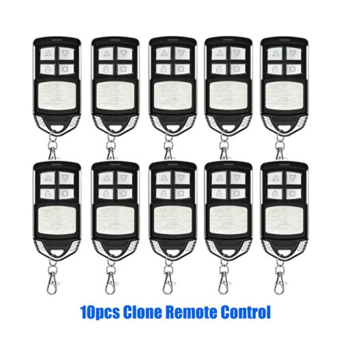 10Pcs Garage Door Remote Controller 4-Button 433MHZ Remote Controller Universal Opener Clone Code Duplicator Key 2