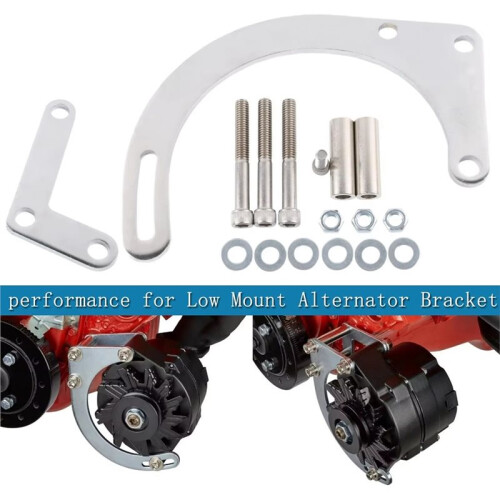 Low Alternator Mount Bracket for 55-68 Small Block Chevy Engine 283 350 Short Water Pump 2