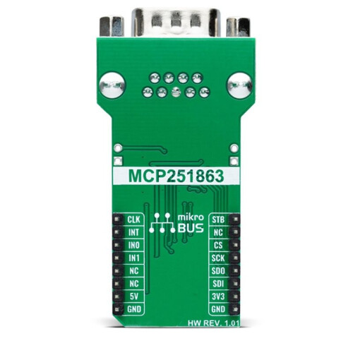 MIKROE-4955 MCP251863 Click CAN Bus Module MCP251863 Click MikroE Development Board Module 1