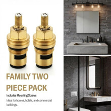 2 Pack Ceramic Faucet Cartridge Set for Grohe 45882000 45883000, Replacement Hot & Cold Ceramic Valve Cartridges
