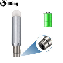 U'King DMX512-Empfänger, kabellos, 2,4G, wiederaufladbar, silber, für Bühnenbeleuchtung und DJ-Partys