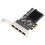 Scheda di Rete Gigabit PCI-e A 4 Porte 4XRJ45 RTL8111H 1000M per PC Desktop WIN10/11 Linux 4