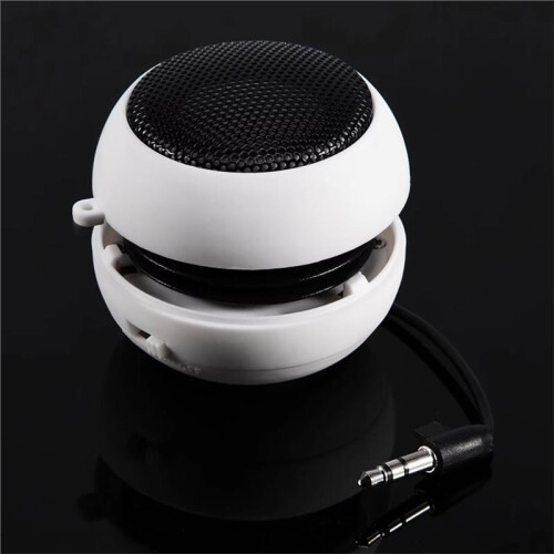 Altoparlante Portatile da Viaggio per Computer con Jack da 3,5 mm e Batteria Integrata per Cellulari, MP3 e PC, Colore Bianco 2
