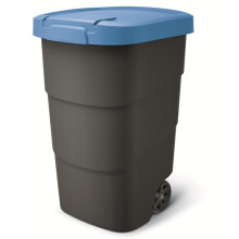 Afvalbak met wielen en deksel Keden Wheeler 95L Universele kunststof container (blauw)