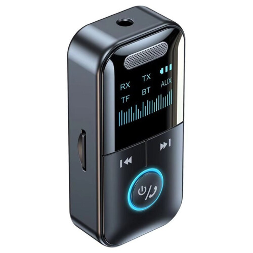 5.4 Aux Adapter Audio Receiver Transmitter 3.5mm LED Display for Car Airplane /Wired Headphones/Speaker/TV 2