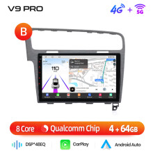 Junsun Autoradio V9 Pro, 4GB 64GB, kabelloses CarPlay und Android Auto, für VW Golf 7