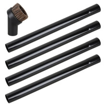 Lot de 4 Rallonges D'Aspirateur de 3,2 cm (1,25 Po) avec 1 Tête de Brosse, pour Tuyau D'Extension Emboîtable D'Aspirateur D'Atelier avec Raccord de