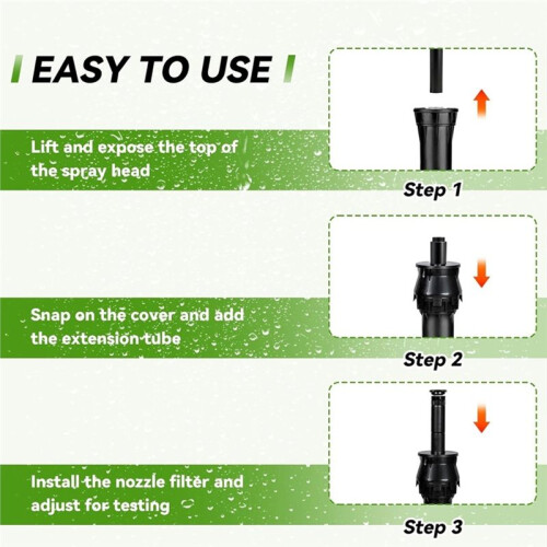 6Pack 1.5" - Sprinkler Riser Extension, No-Dig Stackable Sprinkler  Extender Kit 2