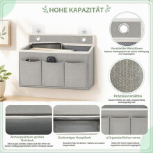 Organizzatore da Appendere con Ganci, Confezione da 2 - Organizer da Appendere per Letto e Porta - Ideale per Camere da Letto, Dormitori o