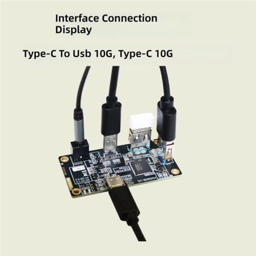 USB 3.2 Gen2 10Gbps Docking Station Type C to Dual USB-A 10Gx2 Audio Jack Full-Function Adapter for PC Expansion 1