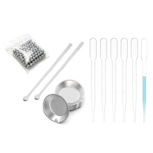 120pcs Paint Mixing Balls Stainess Steel, 20pcs Paint Tray, 6pcs Paint Eyedroppers Suit for Model Mixing