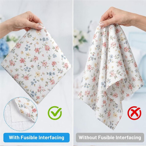 Fusible Interfacing 1m X 5m with Square Grid, Light and Thin Iron- Interfacing for Sewing