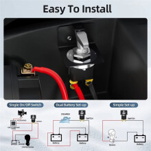 500A Battery Disconnect Battery High Current Cut Off Fix Handle Isolator for Cars, RVs, and Boats