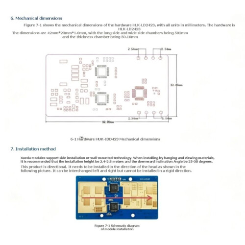 HLK-LD2423 24GHz Human Presence  Sensor Module  Human Motion Detector Anti-Interference for Home Lighting Auto 1