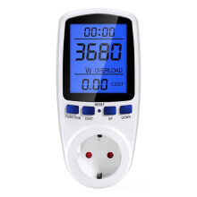 Podświetlany Cyfrowy Licznik Energii, Gniazdko, Licznik KWh, Monitor Energii Elektrycznej, Analizator Napięcia i Mocy, Miernik Mocy, Wtyczka