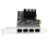 Scheda di Rete Gigabit PCI-e A 4 Porte 4XRJ45 RTL8111H 1000M per PC Desktop WIN10/11 Linux 2