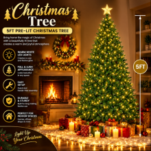 Artificial Christmas Tree 5FT Metal Stand 100 LED