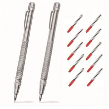 1set Carbide Scribe Pen Metal Marking Tool, Engraving Scriber for Metal Wood Glass Tile, Precise Cutting Pencil