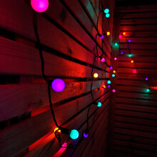 50 Rainbow LED Pearl Berry Christmas String Lights