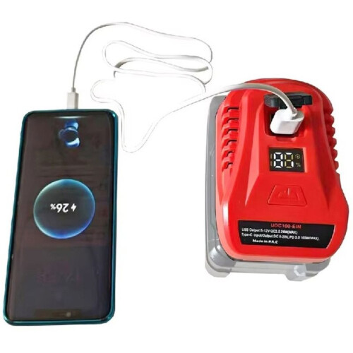 Voor  18V Lithiumbatterijbehuizing USB Type-C Powerbankadapter/Converter 100W Snellader 2