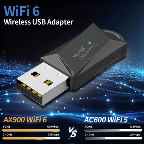 AX900 WiFi6  USB Wireless Network Adapter 2-in-1 USB Receiver Transmitter for Laptop Win 7 10 11 2