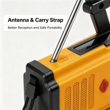 Pocket Radio Solar Hand Crank Radio NOAA Weather Radio,AM/FM/WB,SOS LED Flashlight 2000mah Power Bank Radio
