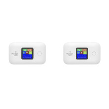 2X Routeur Wifi 4G Modem Portable Sans Fil Hotspot Extérieur 150 Mbps Poche Mifi Emplacement pour Carte Sim Répéteur 3000 Mah Blanc