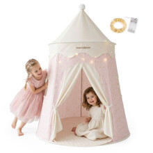 Speeltent - MAMABRUM - Kasteel Kers Mamabrum - Kersenbloesem - Tapijt 113 cm - LED-lampjesketting 4 m