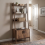 Tall 2-Door Ladder Bookcase 4-Tier Storage Unit 5