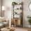 Tall 2-Door Ladder Bookcase 4-Tier Storage Unit 1