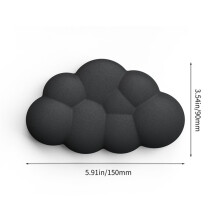 2X Cloud-Toetsenbord Polssteun Zacht Leer Memory Foam Polssteunkussen voor Eenvoudig Typen Pijnverlichting Antislip, E Kort