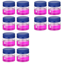 Paquete de 12 Botellas de Almacenamiento de Medios Reactivos, Botellas Redondas Graduadas de Boca Ancha de Vidrio de Borosilicato de 150 Ml con Tapón