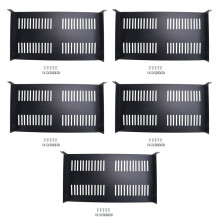 5X Bandeja Cantilever Ventilada de Prateleira de Montagem em Rack de Servidor 1U para Rack e Gabinete de Equipamentos de Rede de 19 Polegadas