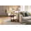 C-Shaped Sofa Side Table with Shelves Living Room 2
