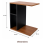 C-Shaped Sofa Side Table with Shelves Living Room 3