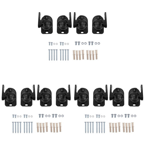 12PCS Universal Speaker Wall Mount Bracket Ceiling Stand Clamp with Adjustable Swivel and Tilt Angle Rotation 1