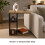 C-Shaped Sofa Side Table with Shelves Living Room 5