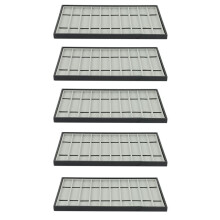 5X Soporte para Correa de Reloj de 10 Ranuras, Estuche para Correa de Reloj con Tapa Transparente, Organizador de Correas de Reloj, Bandeja Apilable