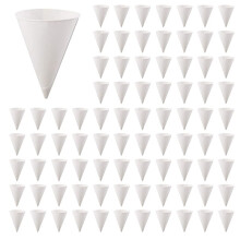 Vasos de Cono de Papel , Vasos de Cono de Nieve, Vasos de Papel de Cono Recubiertos A Prueba de Fugas para Granizado, Hielo Raspado, Agua 2000